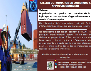 ATELIER DE RENFORCEMENT DES CAPACITÉS EN GESTION LOGISTIQUE